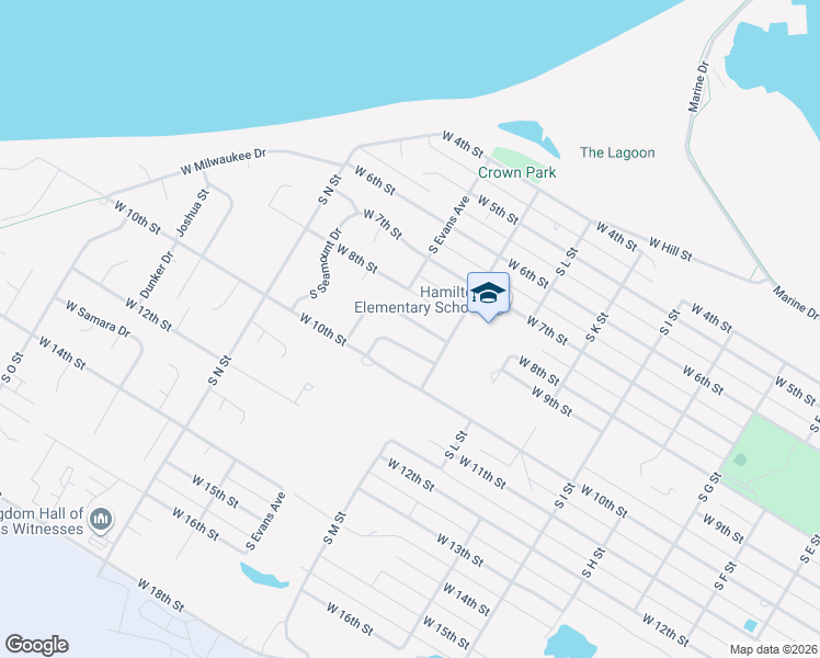 map of restaurants, bars, coffee shops, grocery stores, and more near 1928 West Westview Drive in Port Angeles