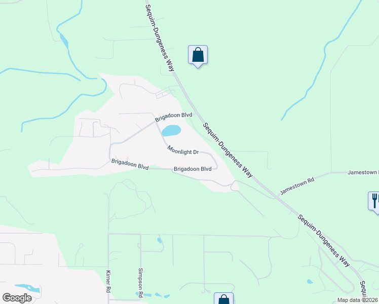 map of restaurants, bars, coffee shops, grocery stores, and more near 200 Moonlight Dr in Sequim