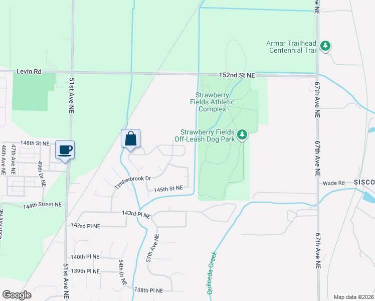 map of restaurants, bars, coffee shops, grocery stores, and more near 5826 147th Place Northeast in Marysville