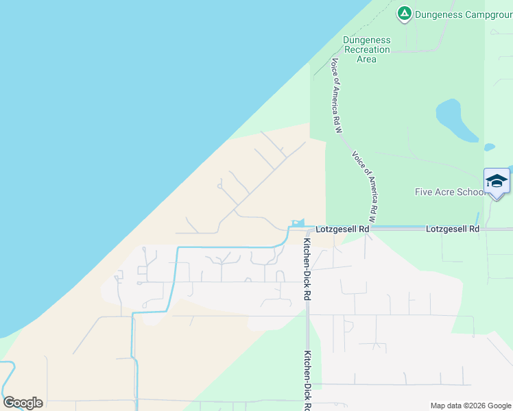 map of restaurants, bars, coffee shops, grocery stores, and more near 131 Maynard Road in Sequim