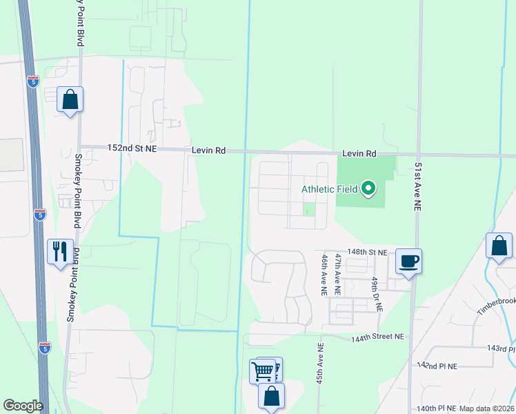 map of restaurants, bars, coffee shops, grocery stores, and more near 4313 149th Place Northeast in Marysville