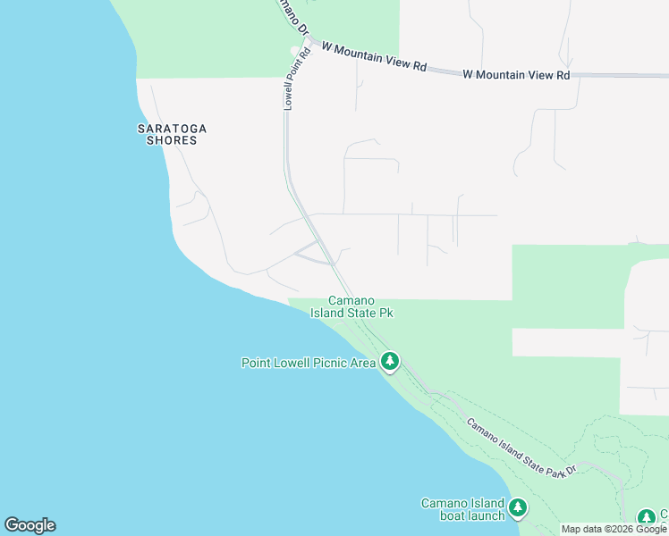 map of restaurants, bars, coffee shops, grocery stores, and more near 365 Lowell Point Road in Camano