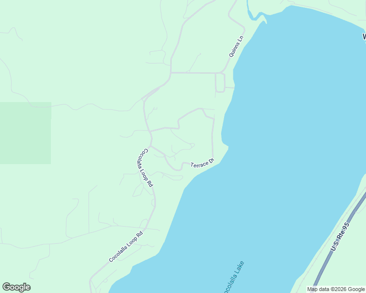 map of restaurants, bars, coffee shops, grocery stores, and more near 174 Lakeview Drive in Cocolalla