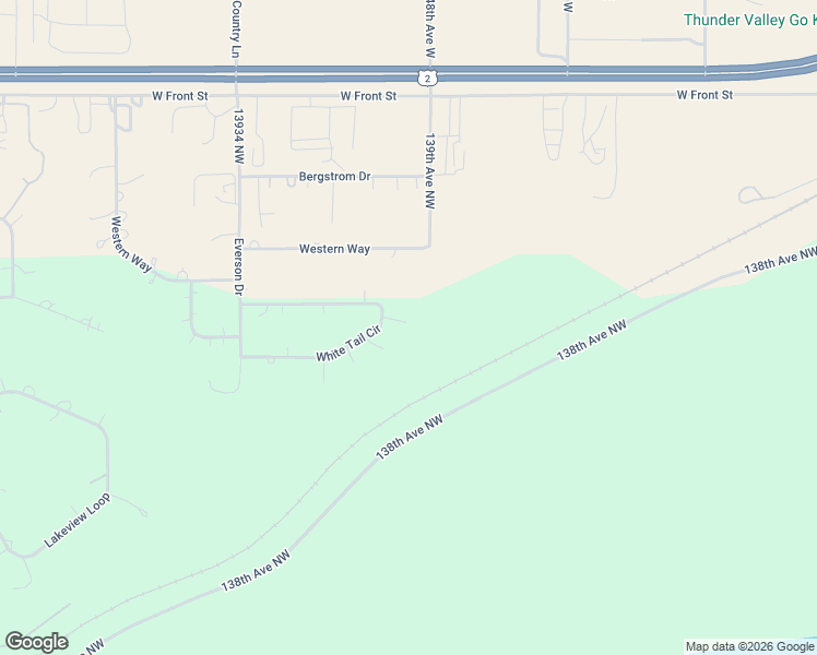 map of restaurants, bars, coffee shops, grocery stores, and more near White Tail Circle in Williston