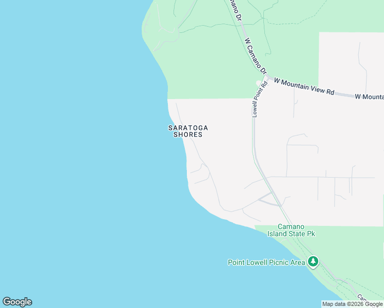 map of restaurants, bars, coffee shops, grocery stores, and more near 2094 South Breezy Point Road in Camano