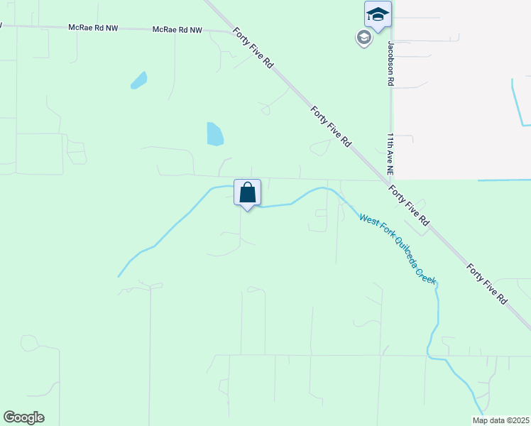 map of restaurants, bars, coffee shops, grocery stores, and more near 606 156th Street Northeast in Arlington