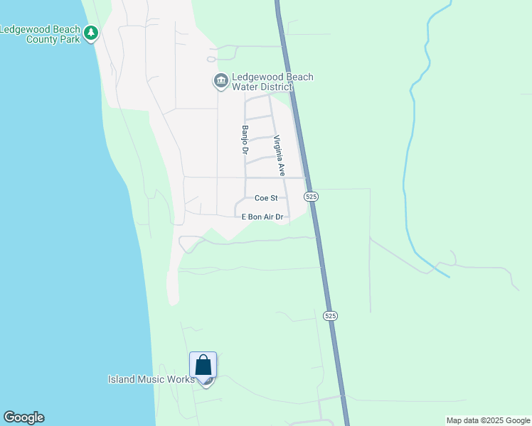 map of restaurants, bars, coffee shops, grocery stores, and more near 385 East Bon Air Drive in Coupeville