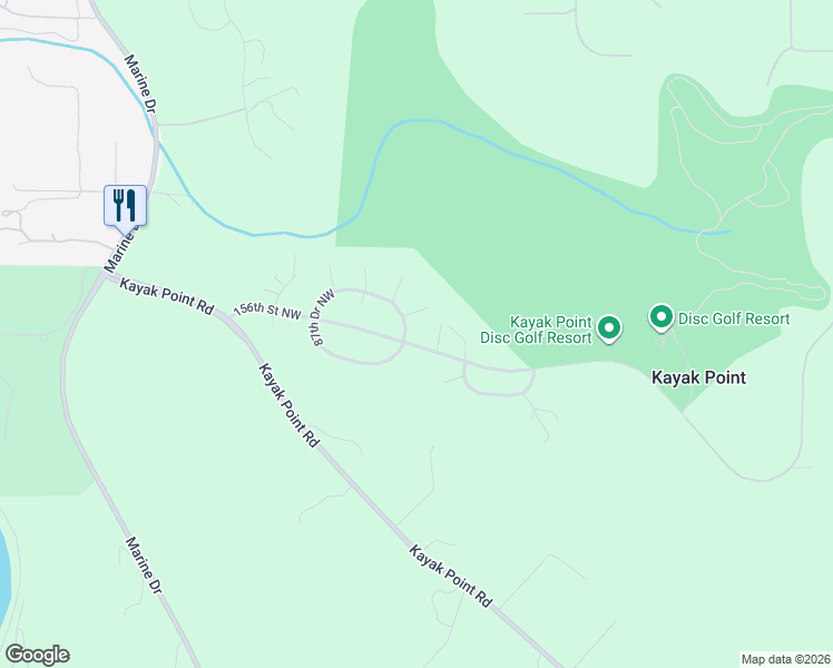 map of restaurants, bars, coffee shops, grocery stores, and more near 8508 154th Place Northwest in Stanwood