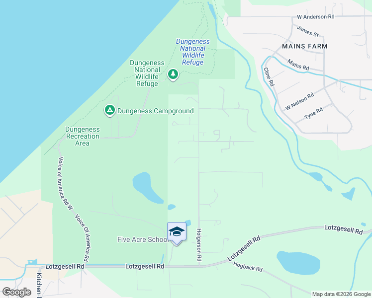 map of restaurants, bars, coffee shops, grocery stores, and more near 505 Holgerson Rd in Sequim