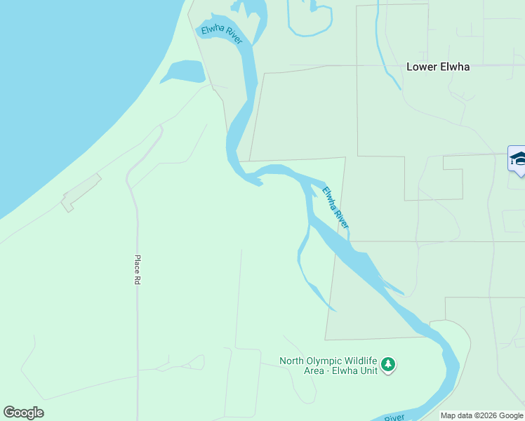 map of restaurants, bars, coffee shops, grocery stores, and more near 824 Hunt Road in Port Angeles