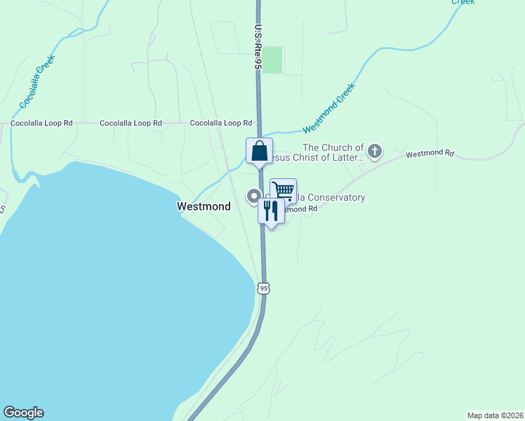 map of restaurants, bars, coffee shops, grocery stores, and more near 88 Westmond Road in Sagle