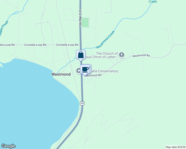 map of restaurants, bars, coffee shops, grocery stores, and more near 50 Westmond Road in Cocolalla