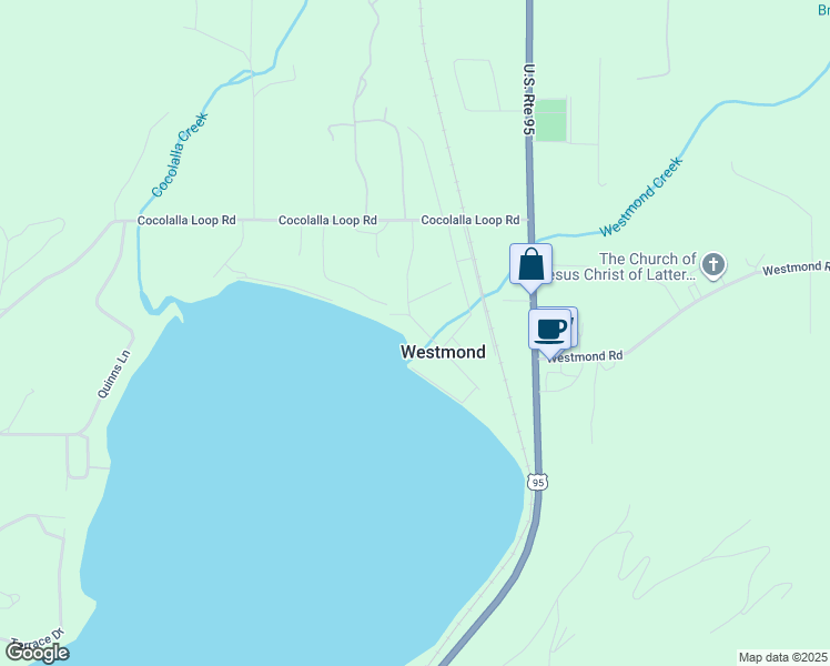 map of restaurants, bars, coffee shops, grocery stores, and more near 57 Melody Lane in Cocolalla