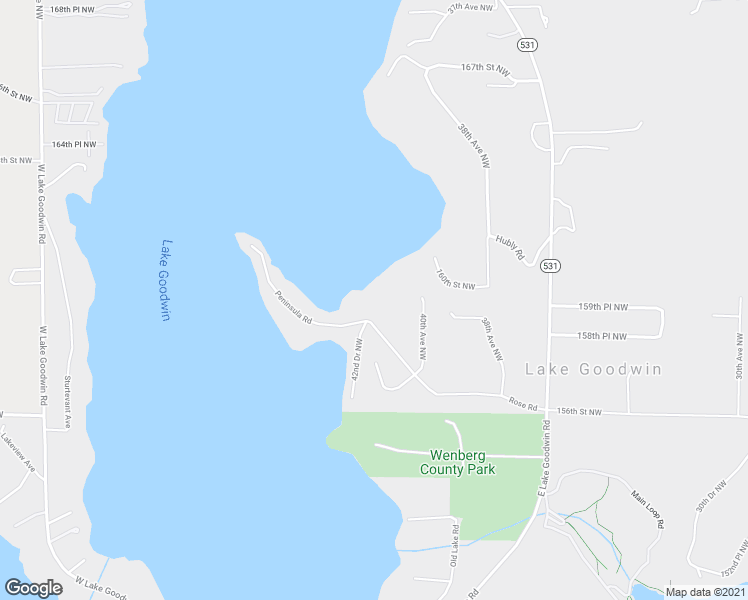 map of restaurants, bars, coffee shops, grocery stores, and more near 4119 Peninsula Road in Stanwood