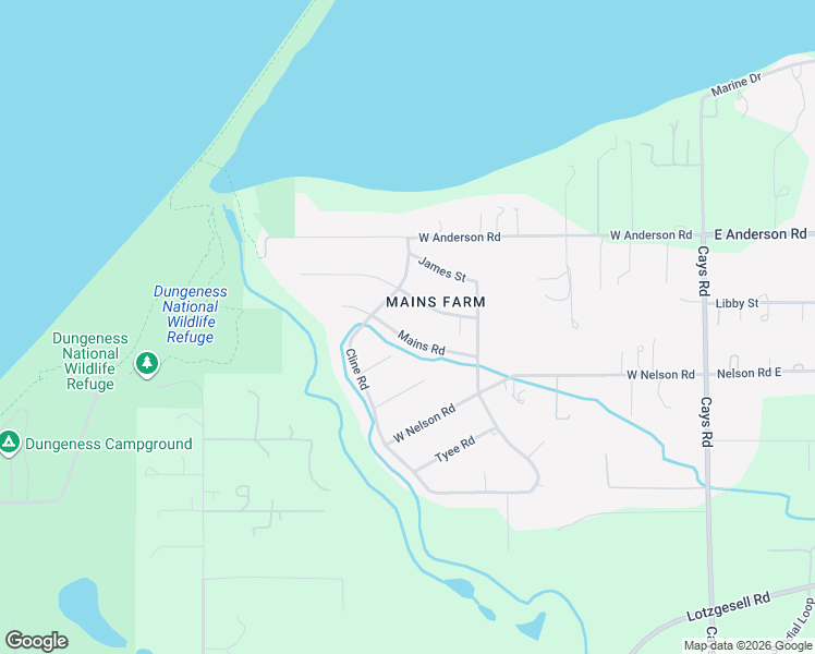map of restaurants, bars, coffee shops, grocery stores, and more near 140 Mains Rd in Sequim