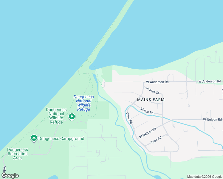 map of restaurants, bars, coffee shops, grocery stores, and more near 340 Bay View Street in Sequim