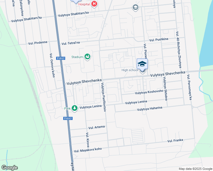 map of restaurants, bars, coffee shops, grocery stores, and more near in Kirovs'ke
