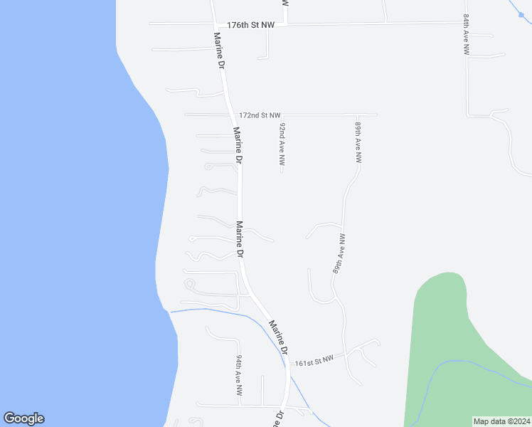 map of restaurants, bars, coffee shops, grocery stores, and more near 16717 Marine Drive in Stanwood