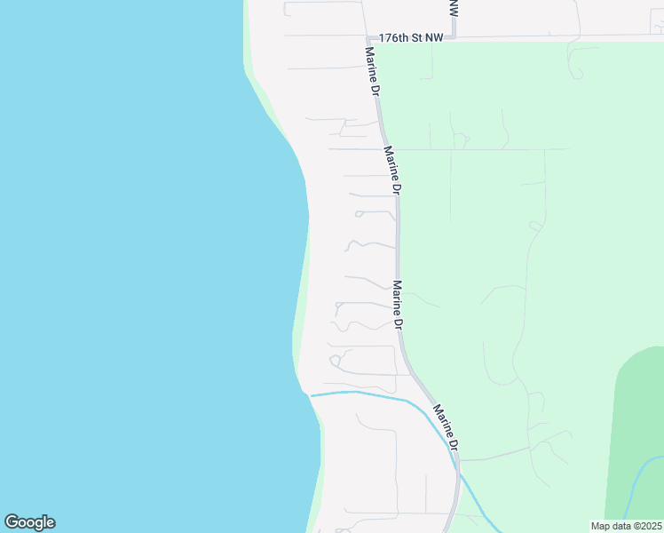 map of restaurants, bars, coffee shops, grocery stores, and more near 16706 Marine Drive in Stanwood