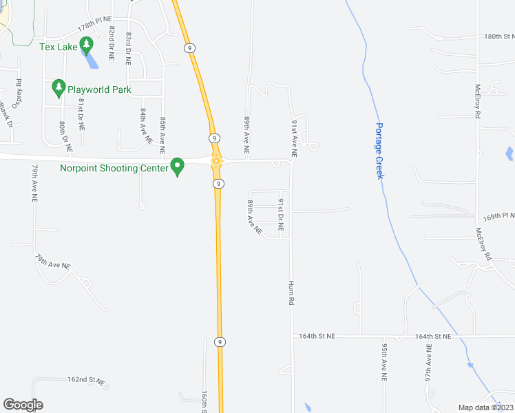 map of restaurants, bars, coffee shops, grocery stores, and more near 8915 170th St NE in Arlington