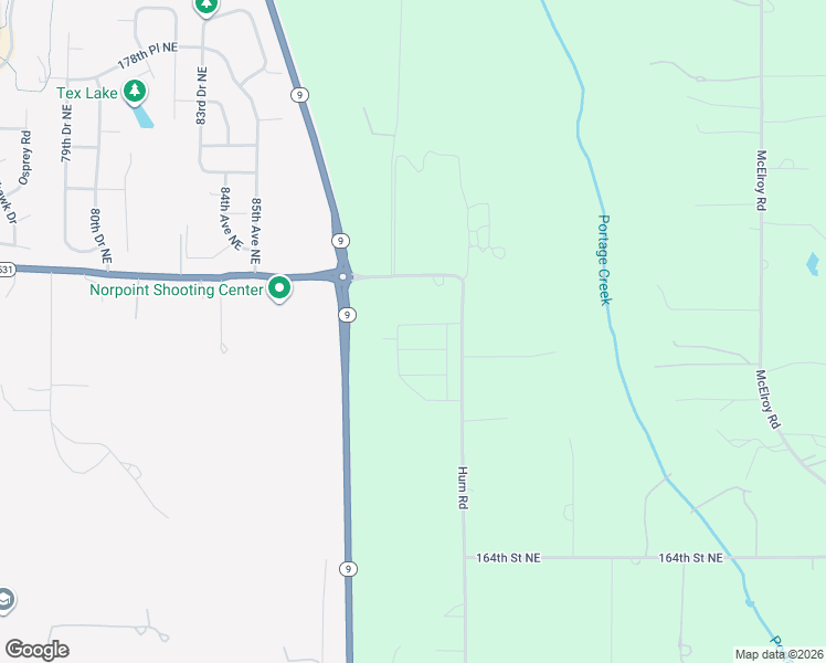 map of restaurants, bars, coffee shops, grocery stores, and more near 8915 170th St NE in Arlington