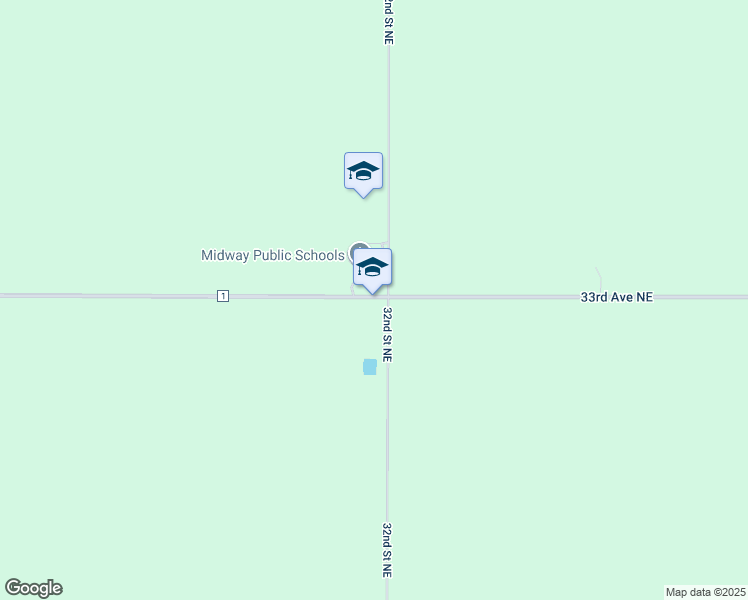 map of restaurants, bars, coffee shops, grocery stores, and more near 3202 33rd Avenue Northeast in Inkster