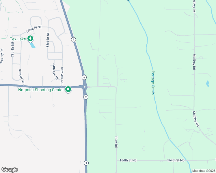 map of restaurants, bars, coffee shops, grocery stores, and more near 9019 172nd Street Northeast in Arlington