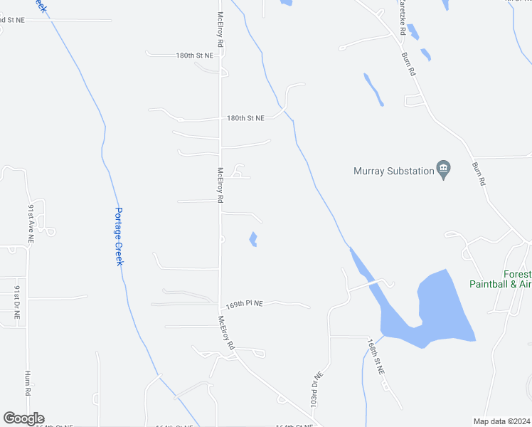 map of restaurants, bars, coffee shops, grocery stores, and more near 17309 McElroy Road in Arlington