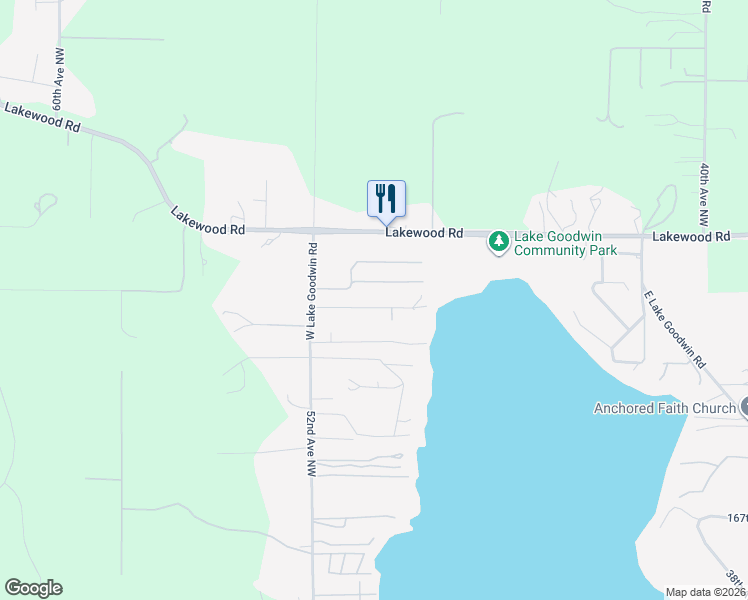 map of restaurants, bars, coffee shops, grocery stores, and more near 5007 174th Place Northwest in Stanwood