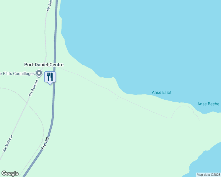 map of restaurants, bars, coffee shops, grocery stores, and more near Route de la Pointe in Gaspésie–Îles-de-la-Madeleine