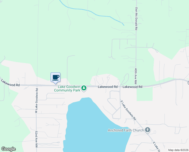 map of restaurants, bars, coffee shops, grocery stores, and more near 4511 Lakewood Road in Stanwood