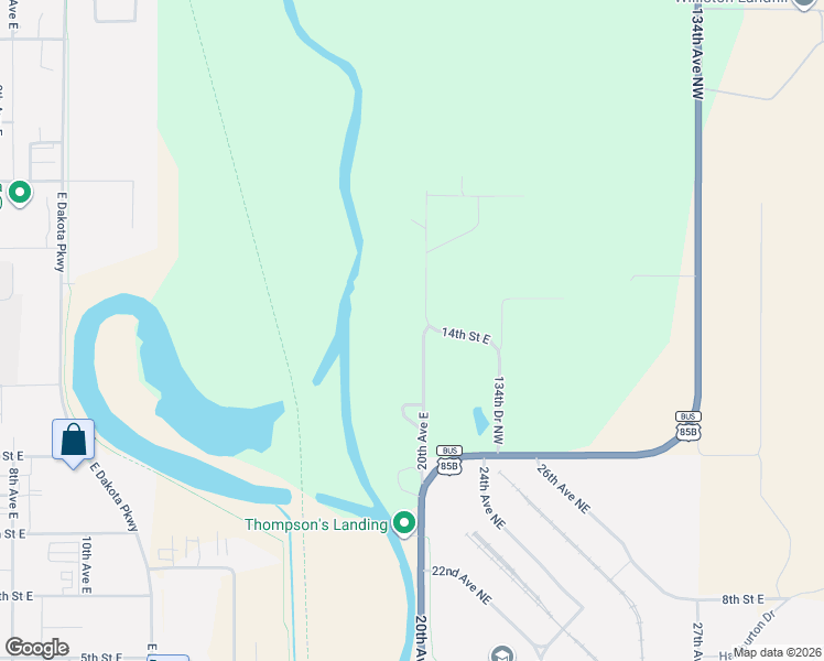 map of restaurants, bars, coffee shops, grocery stores, and more near 1405 20th Avenue East in Williston