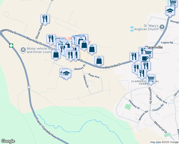 Map Of Clarenville Nl 7 Swan Avenue, Clarenville Nl - Walk Score