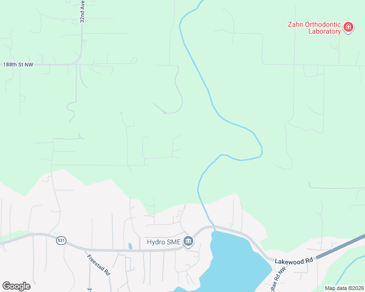 map of restaurants, bars, coffee shops, grocery stores, and more near 18207 26th Avenue Northwest in Stanwood