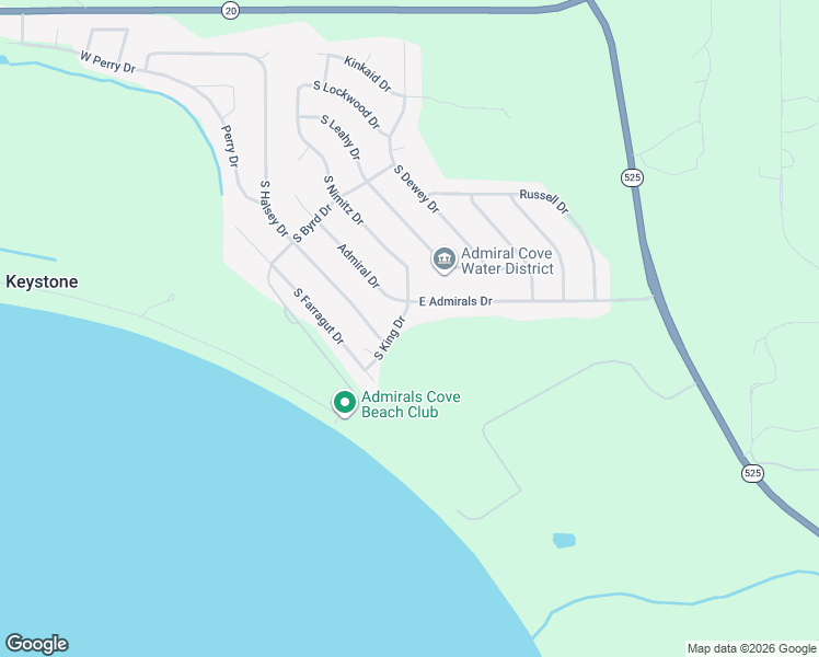 map of restaurants, bars, coffee shops, grocery stores, and more near 1305 King Drive in Coupeville