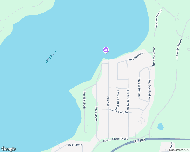 map of restaurants, bars, coffee shops, grocery stores, and more near 135 Rue Elizabeth in Val-d'Or