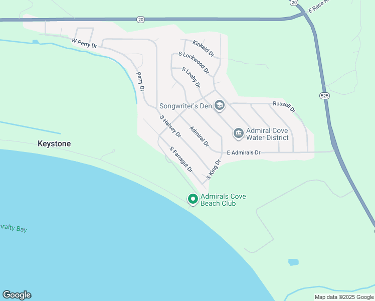 map of restaurants, bars, coffee shops, grocery stores, and more near 1286 South Halsey Drive in Coupeville