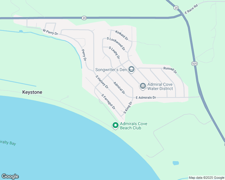 map of restaurants, bars, coffee shops, grocery stores, and more near 1286 South Halsey Drive in Coupeville