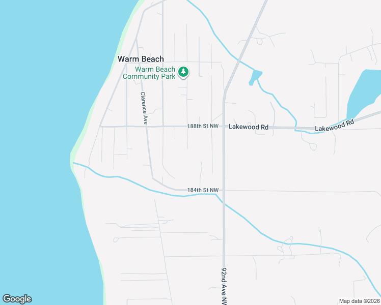 map of restaurants, bars, coffee shops, grocery stores, and more near 18617 94th Drive Northwest in Stanwood