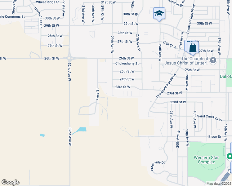 map of restaurants, bars, coffee shops, grocery stores, and more near 2008 29th Avenue West in Williston