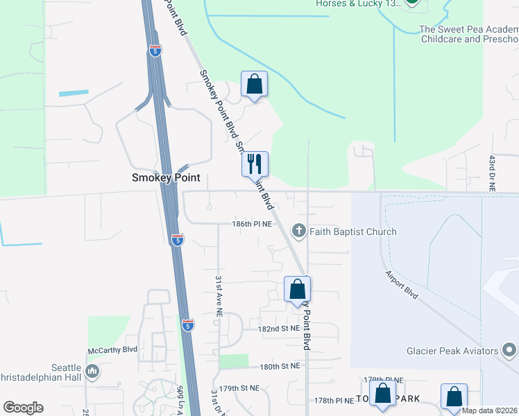Smokey Point Map 18706 Smokey Point Boulevard, Arlington WA - Walk Score