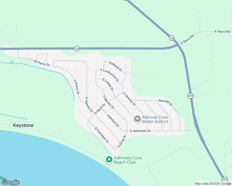map of restaurants, bars, coffee shops, grocery stores, and more near 1189 South Leahy Drive in Coupeville