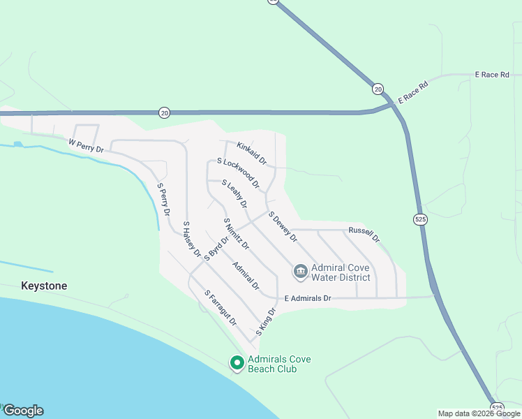 map of restaurants, bars, coffee shops, grocery stores, and more near 1189 South Leahy Drive in Coupeville