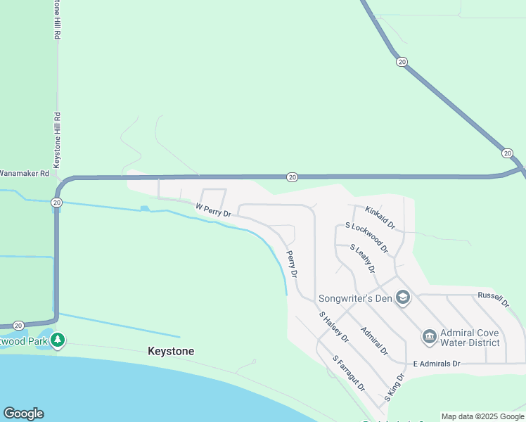 map of restaurants, bars, coffee shops, grocery stores, and more near 1060 South Halsey Drive in Coupeville