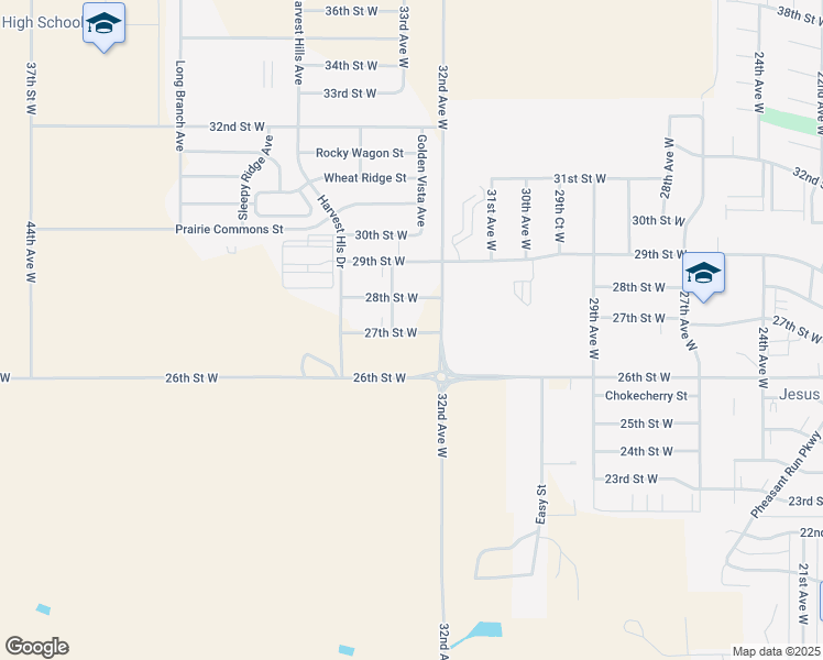 map of restaurants, bars, coffee shops, grocery stores, and more near 3210 27th Street West in Williston