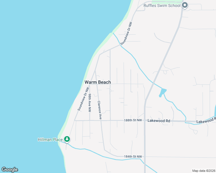 map of restaurants, bars, coffee shops, grocery stores, and more near 19031 96th Avenue Northwest in Stanwood