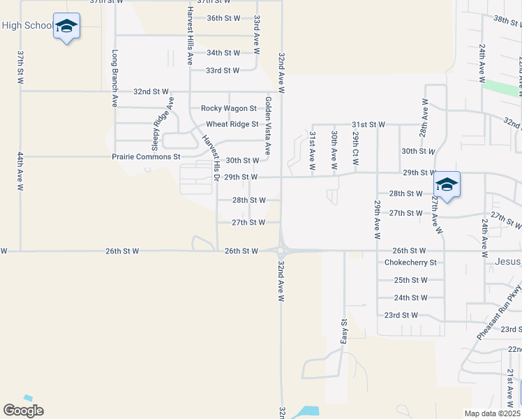 map of restaurants, bars, coffee shops, grocery stores, and more near 3210 27th Street West in Williston
