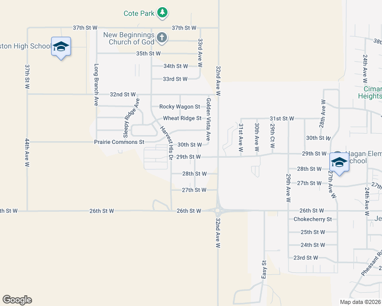 map of restaurants, bars, coffee shops, grocery stores, and more near 3300 30th Street West in Williston