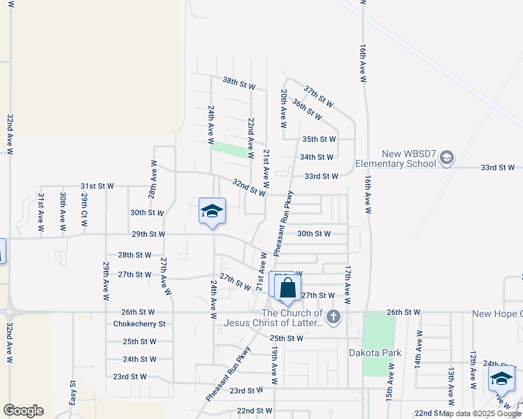 map of restaurants, bars, coffee shops, grocery stores, and more near 3605 21st Avenue West in Williston