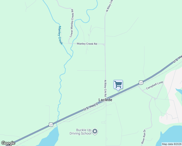 map of restaurants, bars, coffee shops, grocery stores, and more near 90 Shelby Road in Priest River